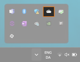 Microsoft One Drive icon inside system tray