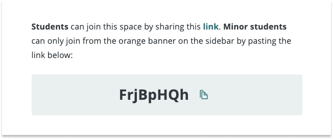 The shareable link and URL.