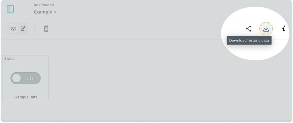 Download historic data button.