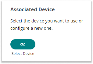 Associated device section with select device button.