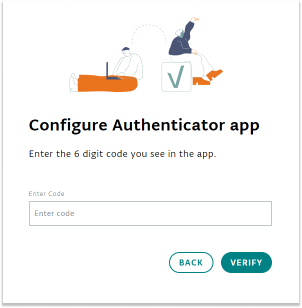 Code box for configuration of Authenticator app
