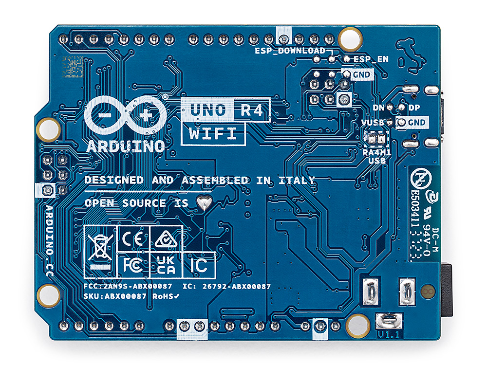 Arduino UNO R4 WiFi (back)