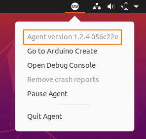 Checking the Create Agent version in the dropdown menu.