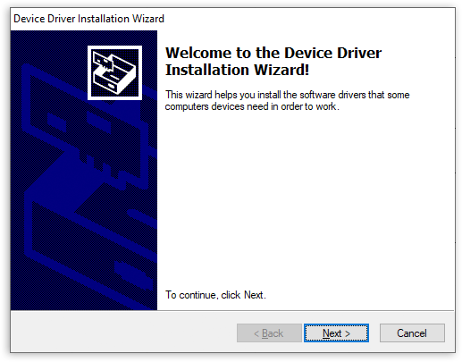 Welcome screen for the installer.