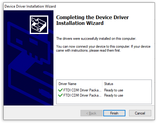The final screen in the installation wizard after the installation is complete.