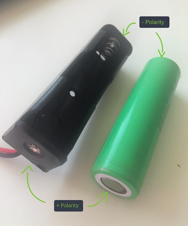 Polarity battery orientation
