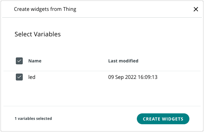 Selecting widget variables