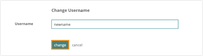 Clicking the "change" button.