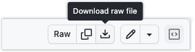 The "Download raw file" button on github.com