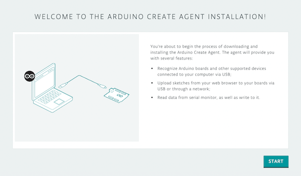 Arduino Create agent installation page