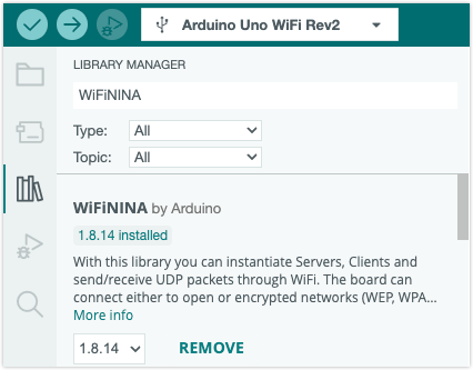 Installing the WiFi101 library